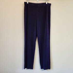 Chicos Travelers Shorth Slinky Acetate PullOn Wrinkle Free Pant Sz 2/12/M Purple
